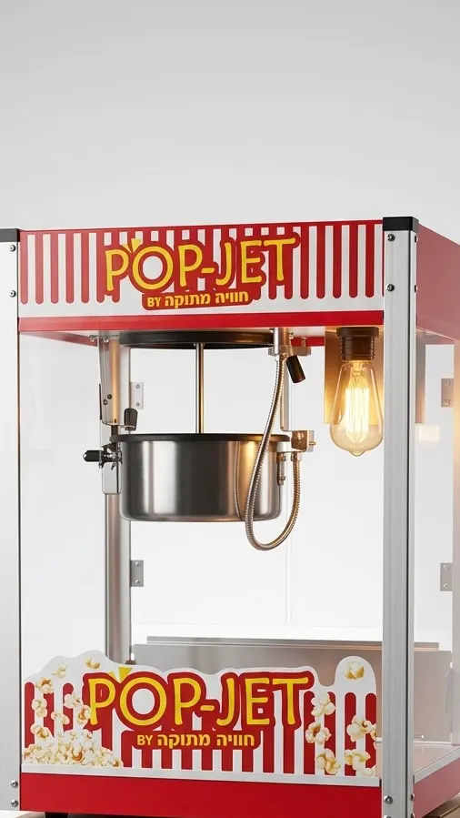 מכונת פופקורן תעשייתית 350 מנות בשעה  pop-jet